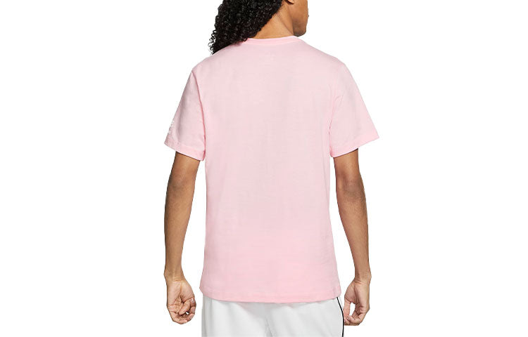 Nike Sportswear La Beach Casual Printing Round Neck Short Sleeve Pink DJ5312-654