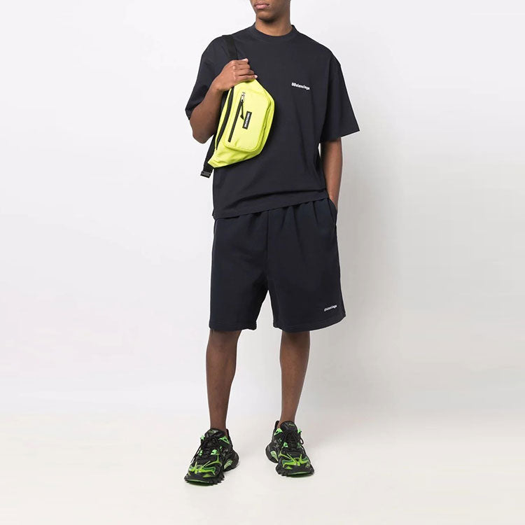 Balenciaga BB Corp Track Shorts 'Dark Blue' 674591TKVB53967