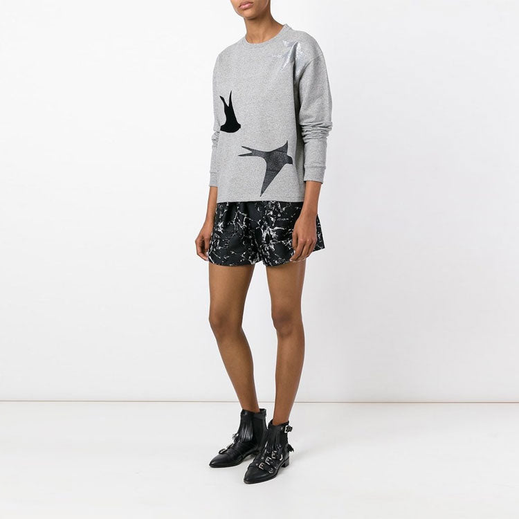 (WMNS) Alexander McQueen Pink Round Neck Long Sleeves Sweatshirt 'Grey' 332384-RGH58-1441
