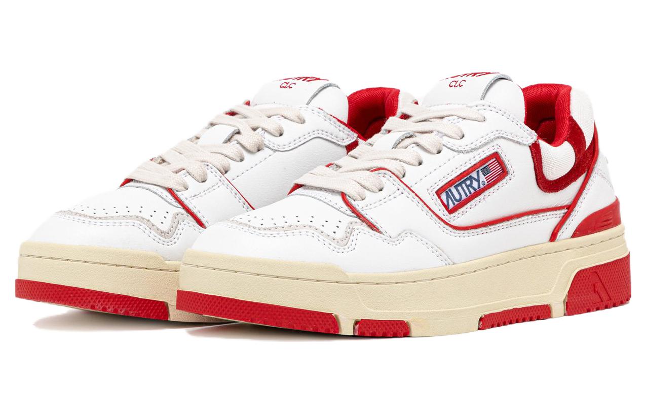 Autry CLC Leather Sneakers 'White Red' ROLM-MM12