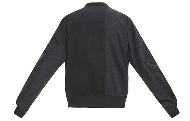 Men's Y-3 Tech-Ctn Bomber Jacket Baseball Collar Long Sleeves Casual Black DY7657