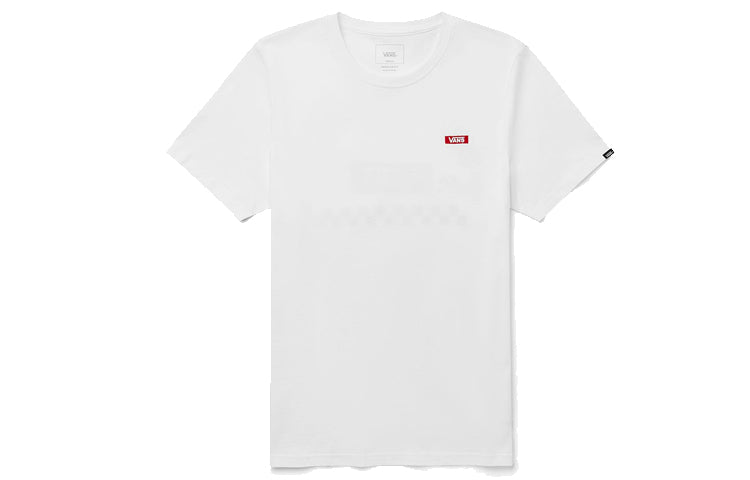 Men's Vans Alphabet Logo Casual Sports Short Sleeve White VN0A48ATWHT