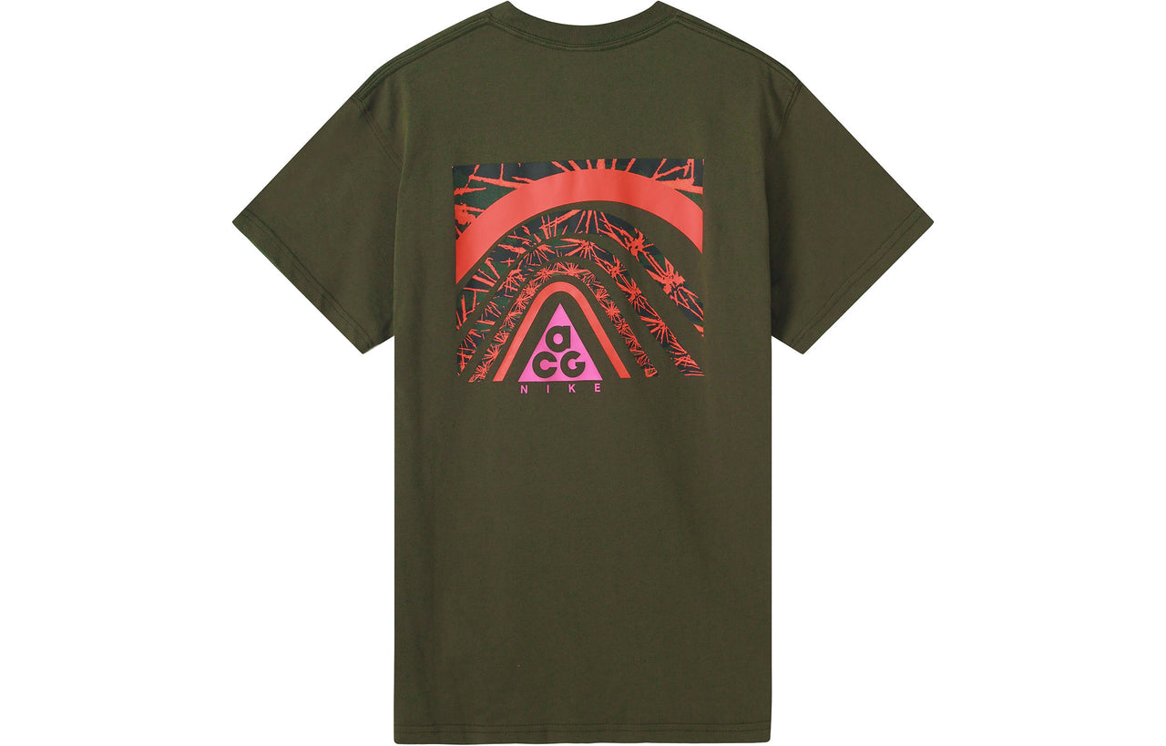 Nike ACG Series Round Neck Sports Short Sleeve Green Army green CT4169-325