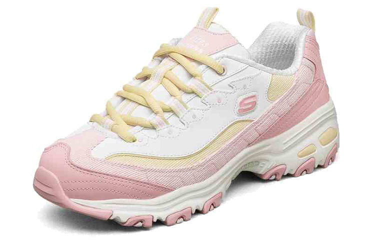 (WMNS) Skechers D'Lites 1.0 Sneakers Pink/Yellow 149906-PKYL