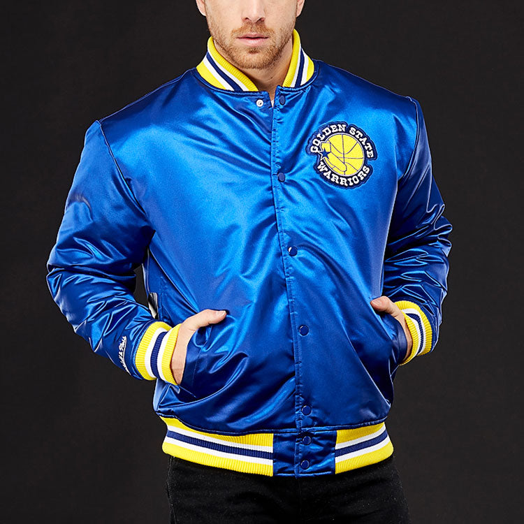 Mitchell & Ness x NBA Golden State Warrior Jacket 'Blue' 6390310AGSWIH-171593
