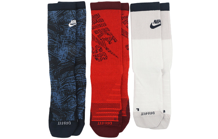 Nike Sports Breathable Running Contrasting Colors 1 3 Pairs Socks CK6570-902