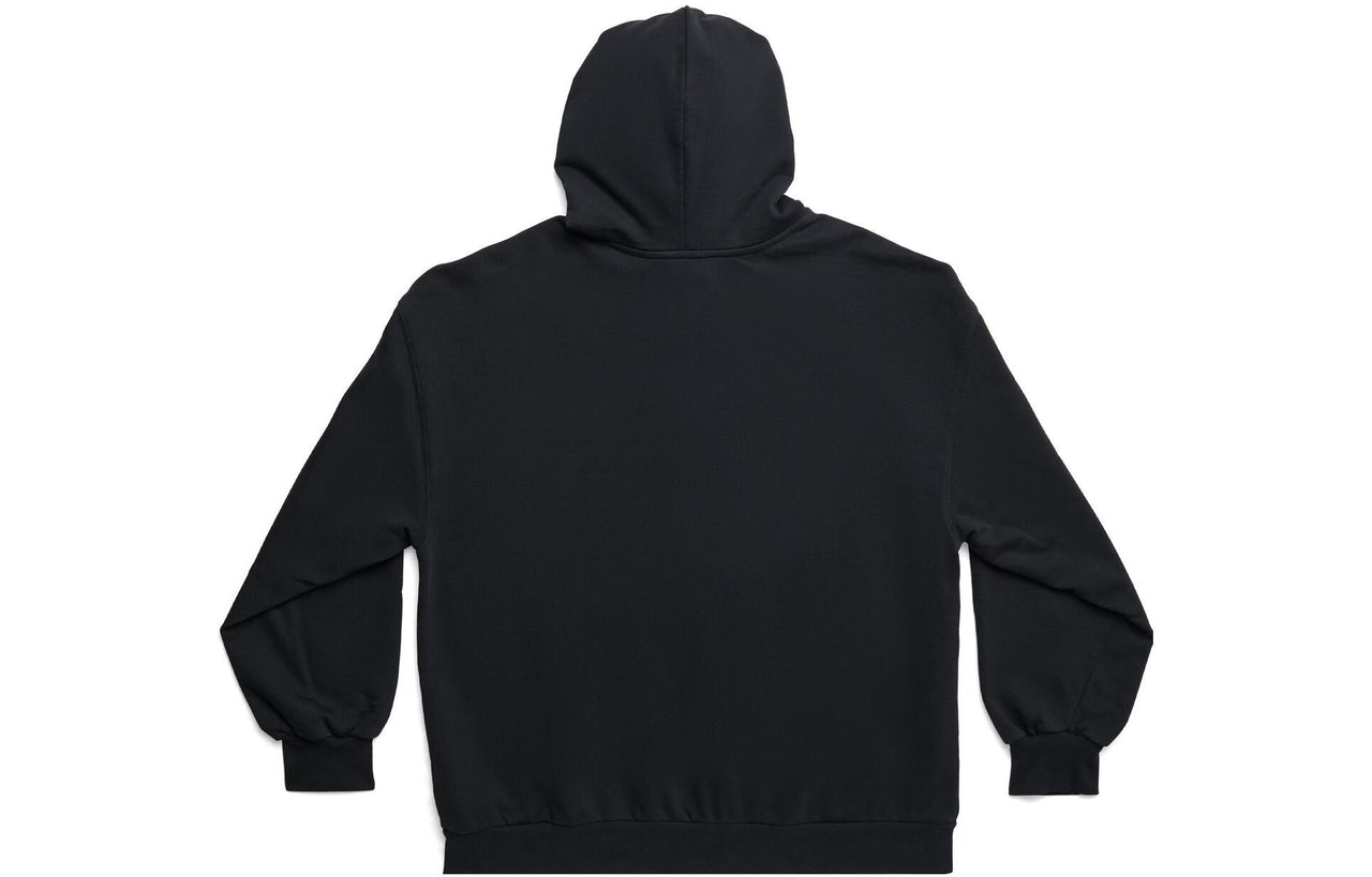 Balenciaga Outside Loop Zip-Up Hoodie Small Fit 'Black Faded' 744454TOVF51055