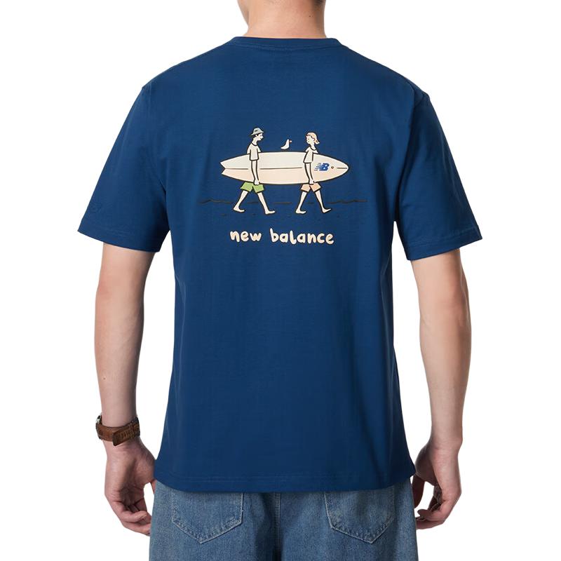 New Balance Wave Club T-shirt 'Blue' NEE26151-DIG