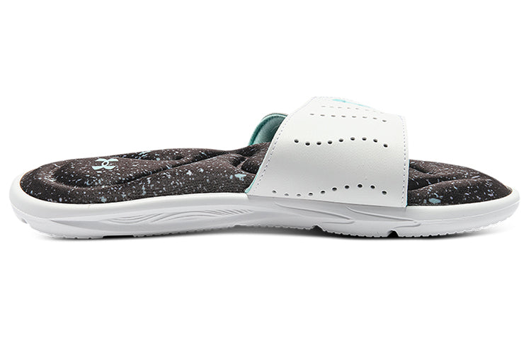(WMNS) Under Armour Ignite VI Graphic FB Slippers White/Black 3023767-104