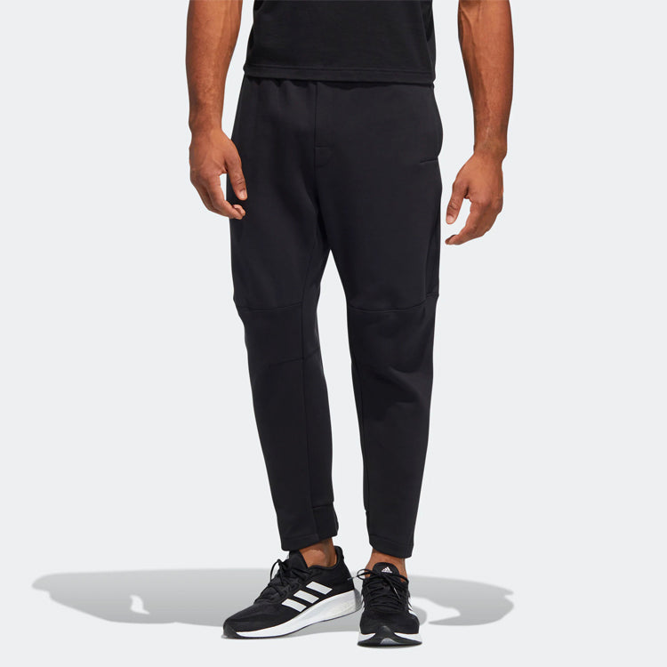 Men's adidas Solid Color Straight Casual Sports Pants/Trousers/Joggers Black HE9894
