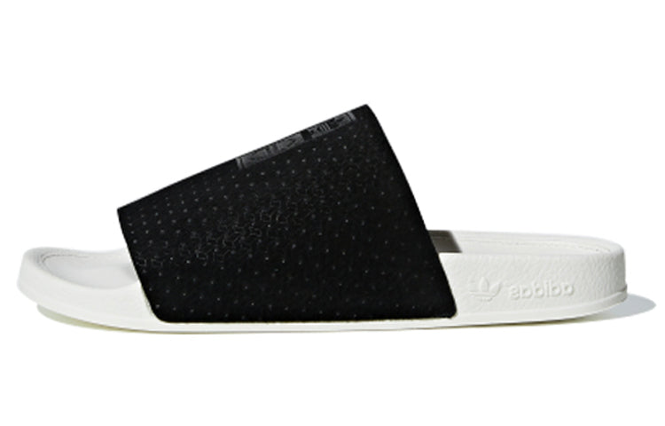 (WMNS) adidas originals Adilette Luxe 'Black White' CG6554