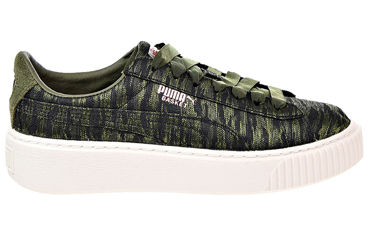 (WMNS) PUMA Basket Platform Vr 'Green White' 364092-01