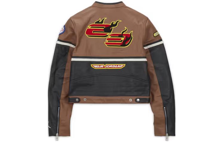 (WMNS) Air Jordan x Travis Scott Cactus Jack Leather Jacket Asia Sizing 'Archaeo Brown' DX6169-256