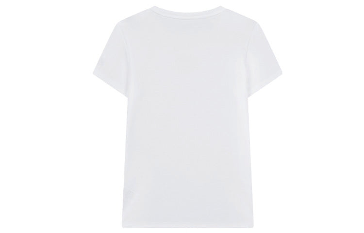 (WMNS) FILA Alphabet Logo Printing Cotton Short Sleeve White F11W018135F-WT