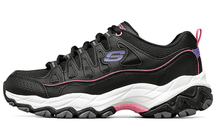 (WMNS) Skechers DLites Shoes 'Black Purple White' 66666315-BLK