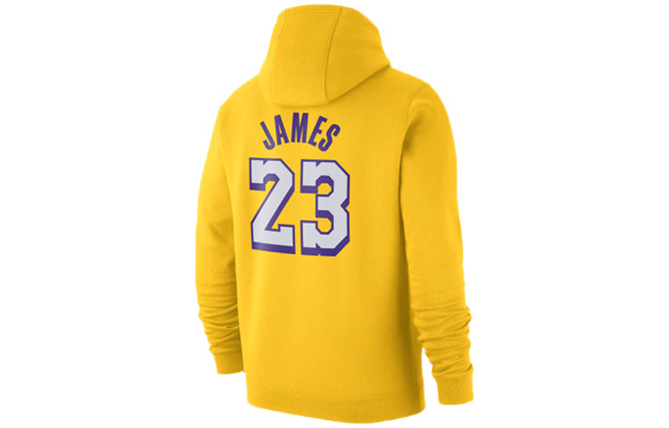Men's Nike Lakers Lebron James Athleisure Casual Sports Pullover Yellow CJ9547-728