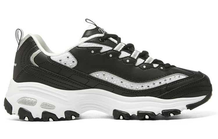 (WMNS) Skechers D'Lites 1.0 'Black White' 149925-BKW