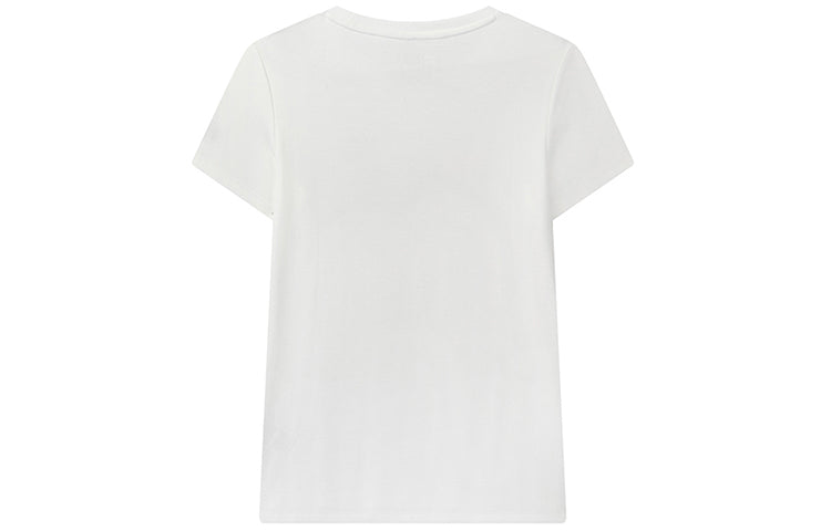 (WMNS) FILA Logo Alphabet Printing Short Sleeve White F11W028115F-WT