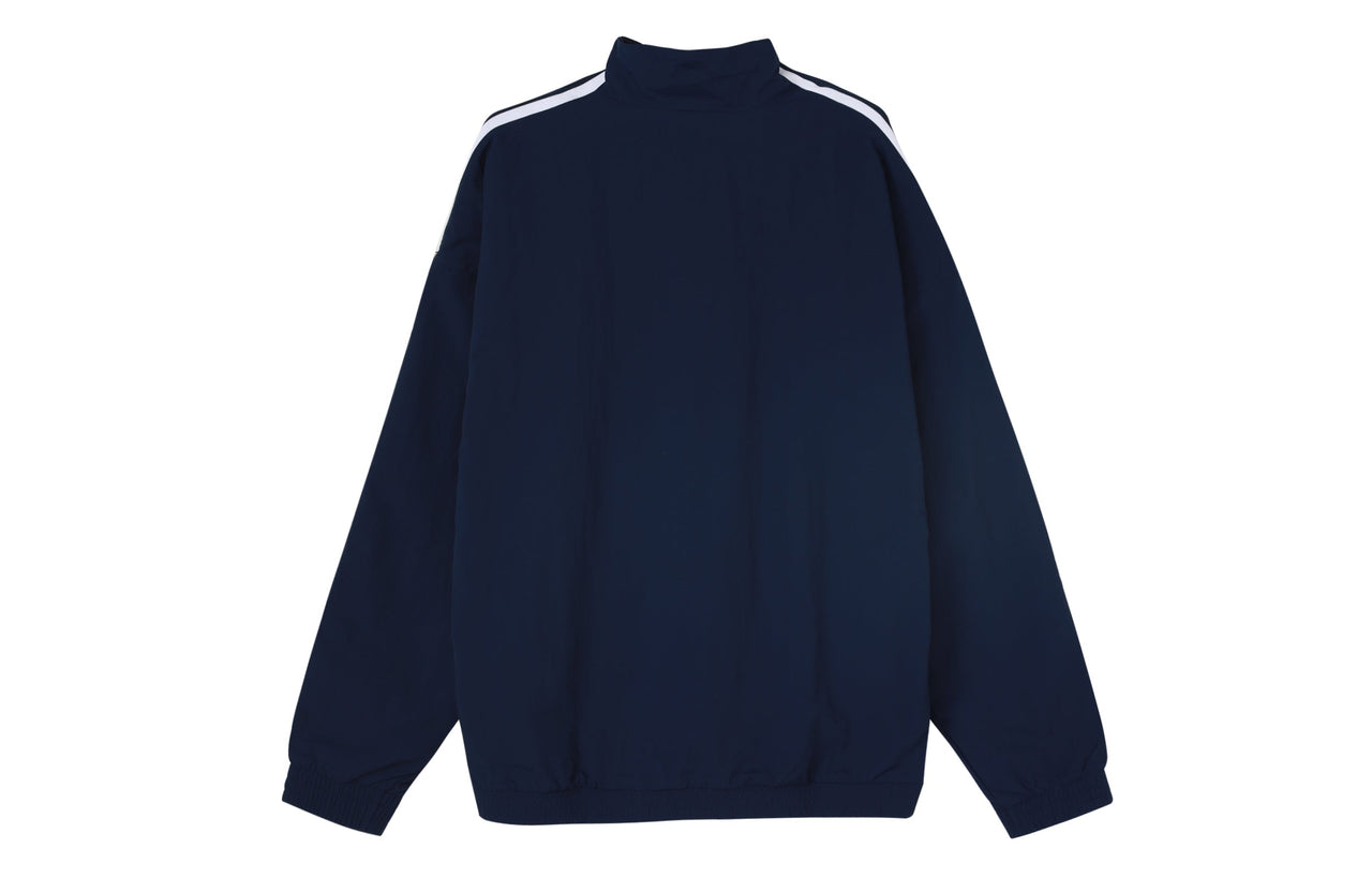 Men's adidas originals Logo Printing Side Classic Zipper Stand Collar Sports Jacket Autumn Blue HL2189