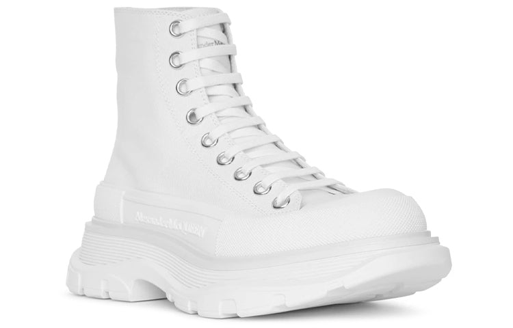 (WMNS) Alexander McQueen Tread Slick Boots 'White' 611706W4L329000