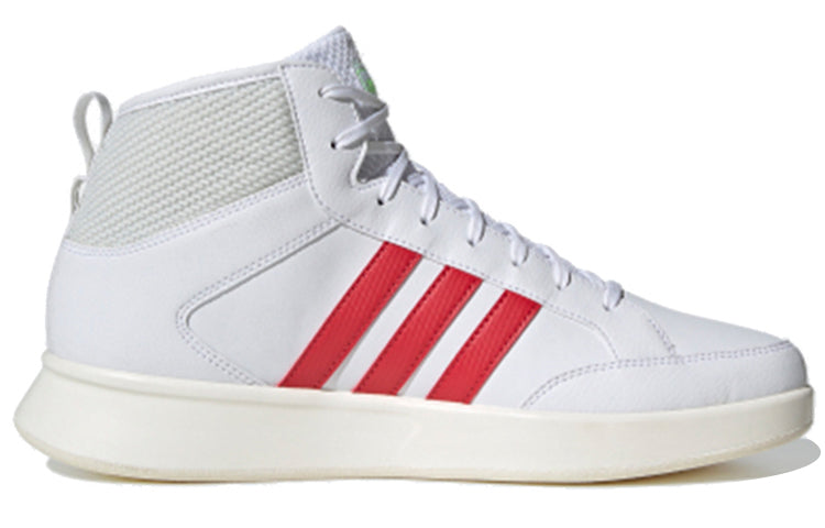adidas Court80s Mid High Top Casual Skate Shoes Unisex White Red Gray EG8440