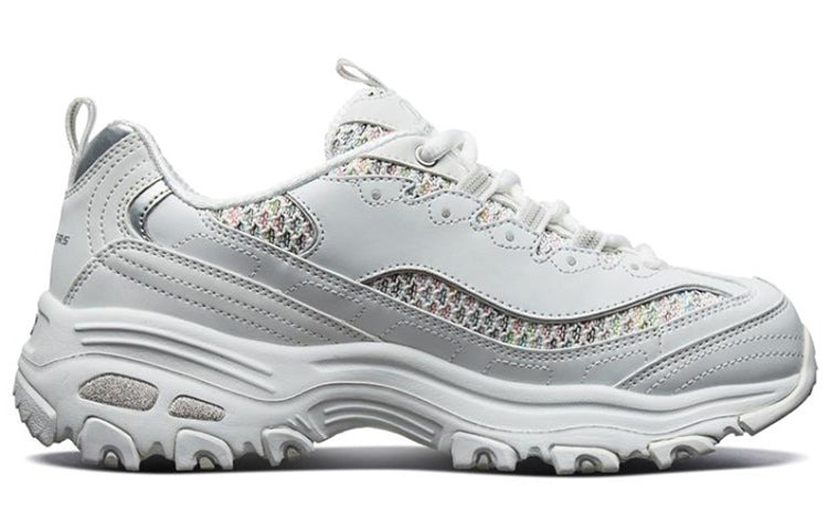 (WMNS) Skechers D'lites 1.0 Sneaker GS White 13144-WMLT
