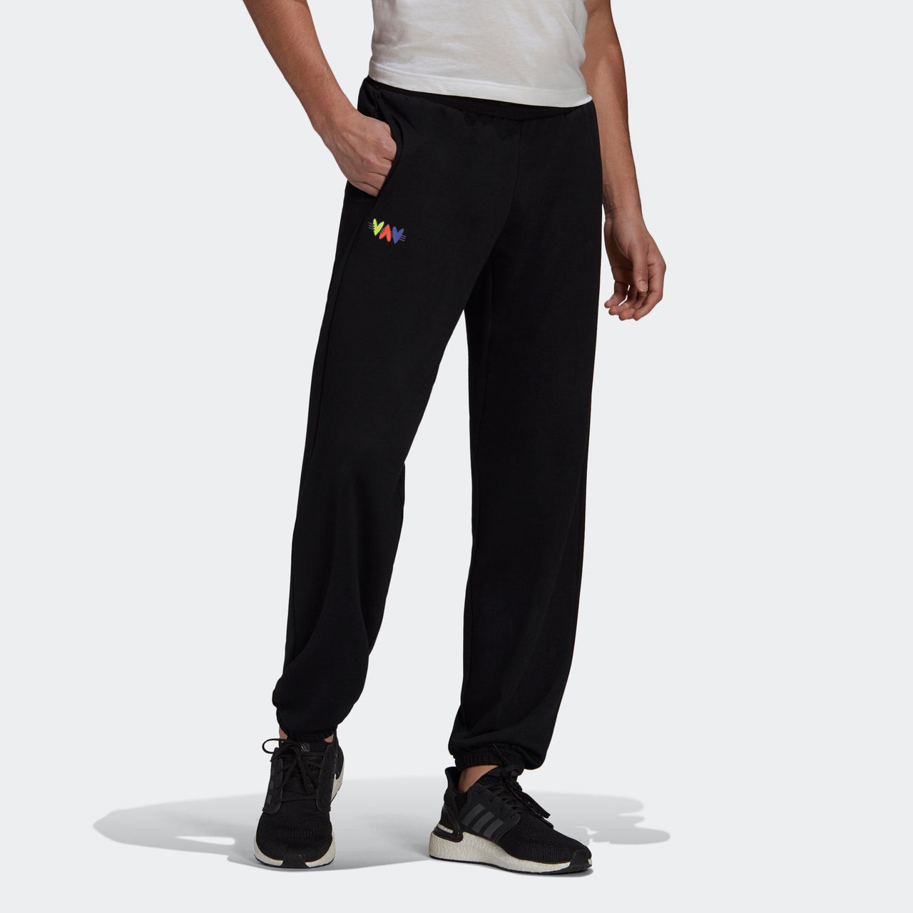 adidas Pant M Logo Casual Breathable Lacing Sports Black H61156