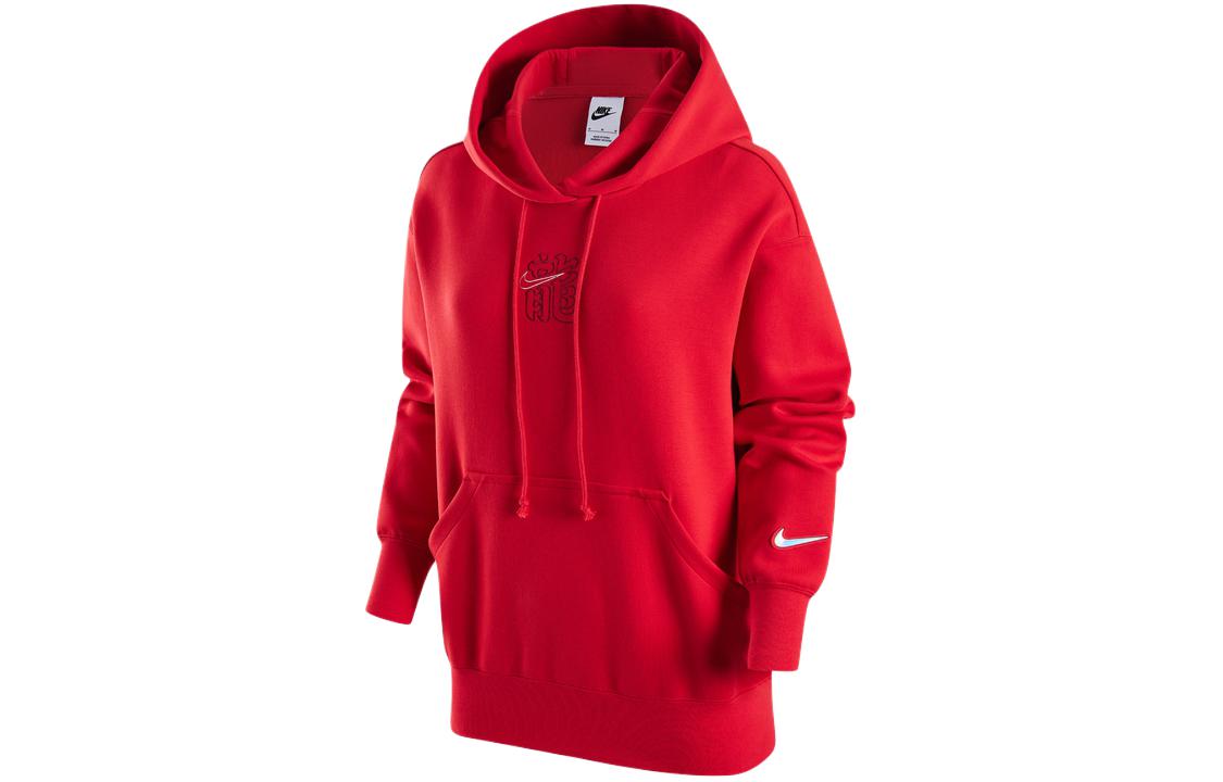 (WMNS) Nike Sportswear CNY Fleece Hoodie 'Red' FZ6559-657