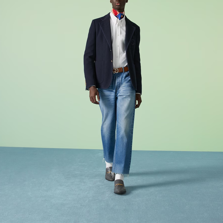 Gucci Oxford Cotton Shirt With Embroidery 'White' 742711-ZANVH-9002