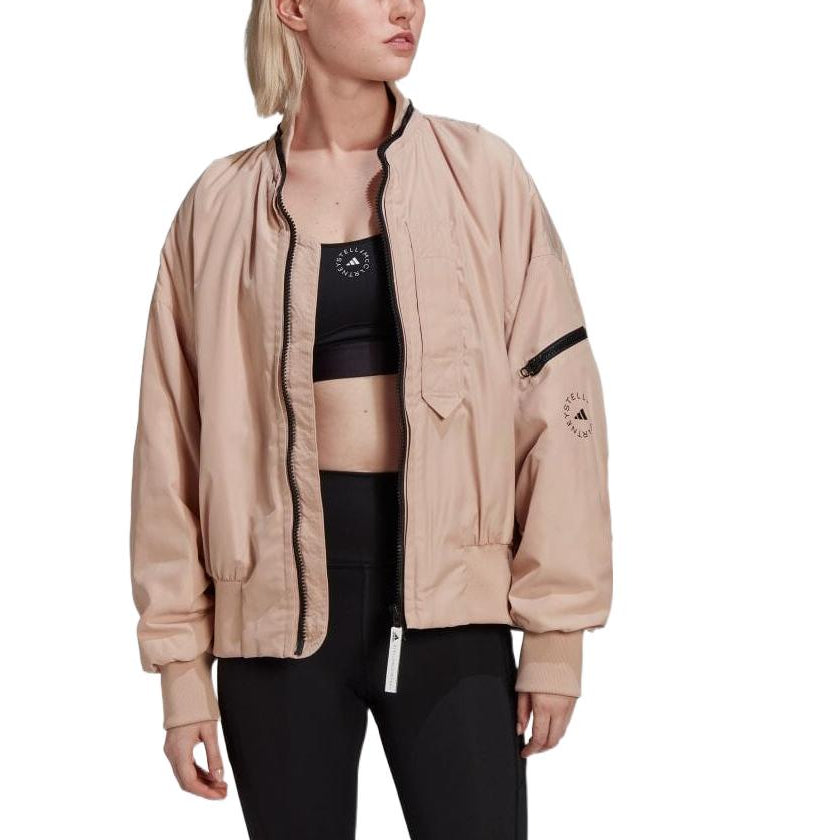 (WMNS) adidas by Stella McCartney Woven Bomber Jacket 'Brown' HA6024