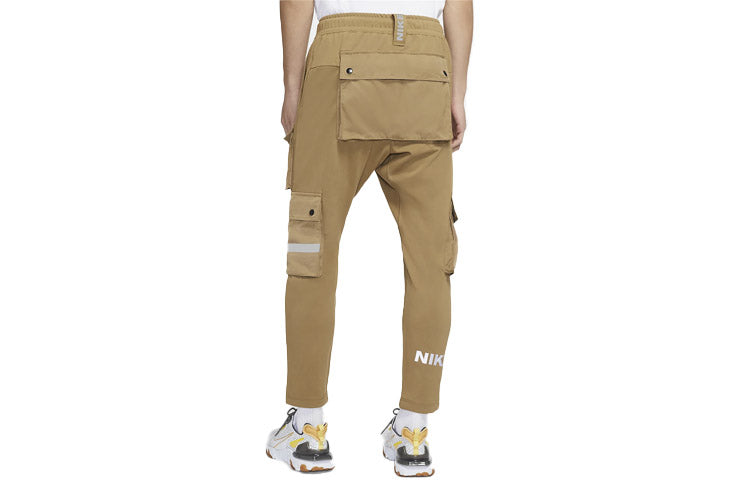 Nike Sportswear City Made Multiple Pockets Reflective Logo Knit Casual Pants Brown DB3612-303
