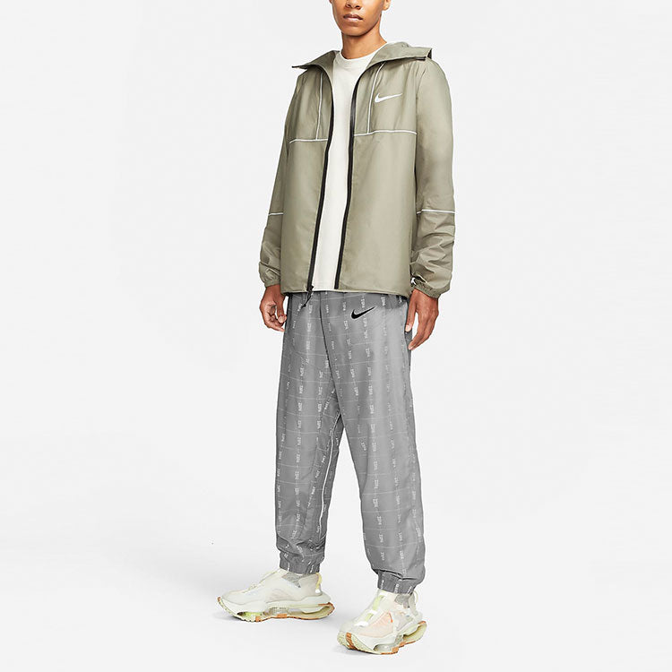 Nike ISPA Series Adjustable Drawstring Design Casual Breathable Sports Long Pants Large Gray CZ3189-033