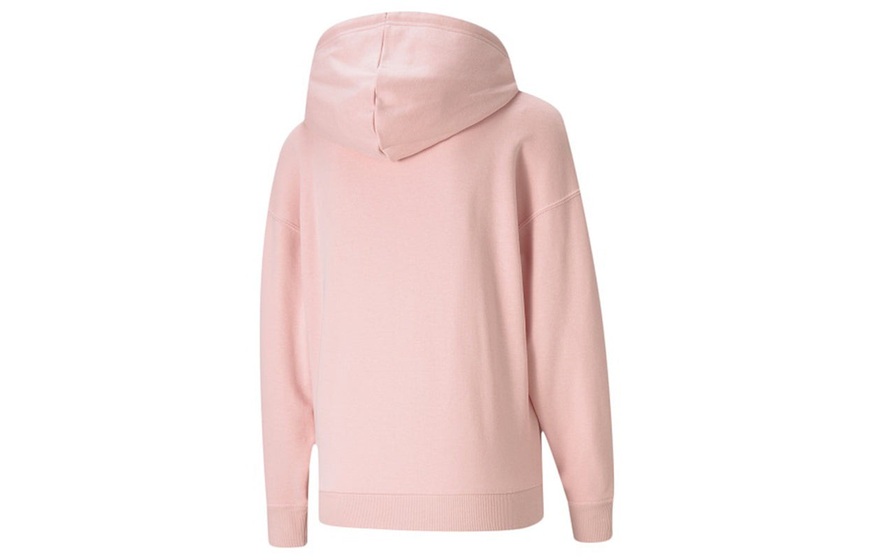 (WMNS) PUMA Classics Logo Hoodie 'Pink Gold White' 531385-15