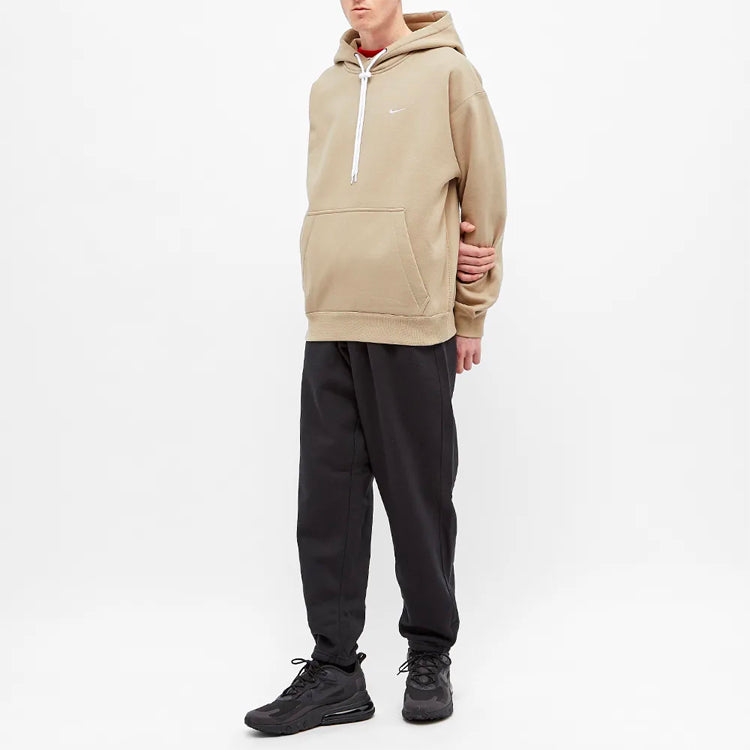 Nike Casual Sports Drawstring Fleece Lined Long Sleeves Khaki CD6393-247