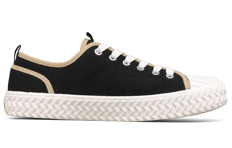 (WMNS) Skechers Street Trax Low-Top Canvas Shoes Black 155382-BLK