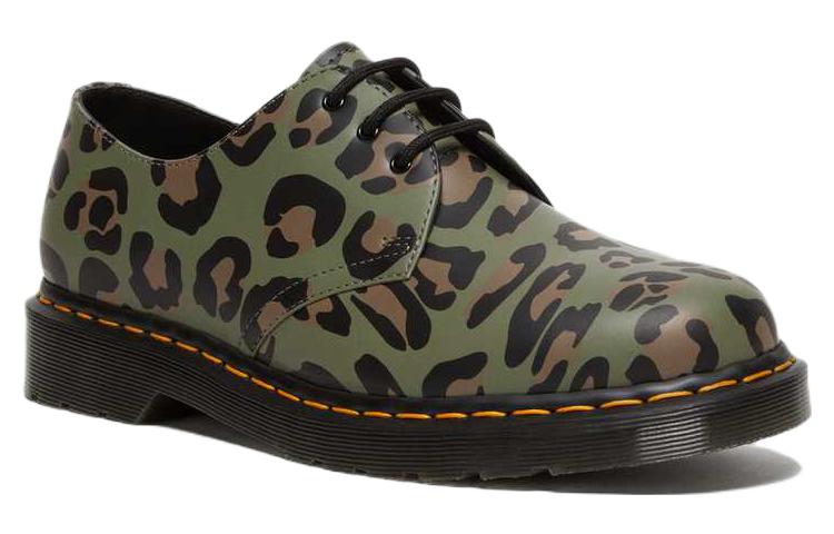 Dr. Martens 1461 Distorted Leopard Print Oxford Shoes 'Khaki Green' 27686384
