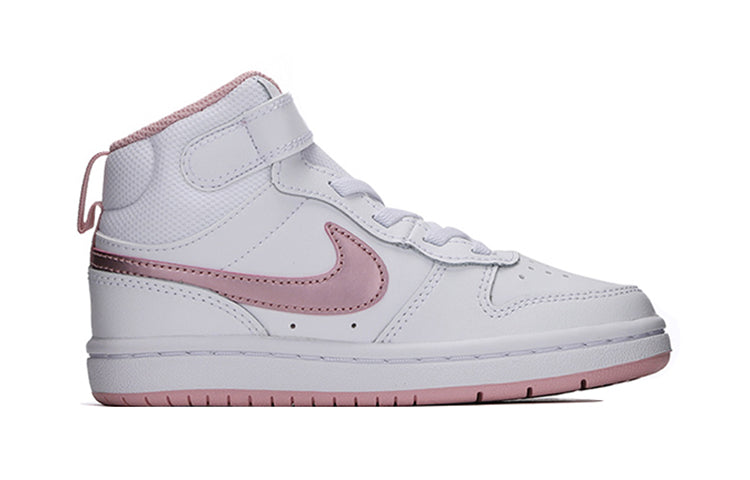 (PS) Nike Court Borough Mid 2Velcro 'White Pink Glaze' CD7783-105