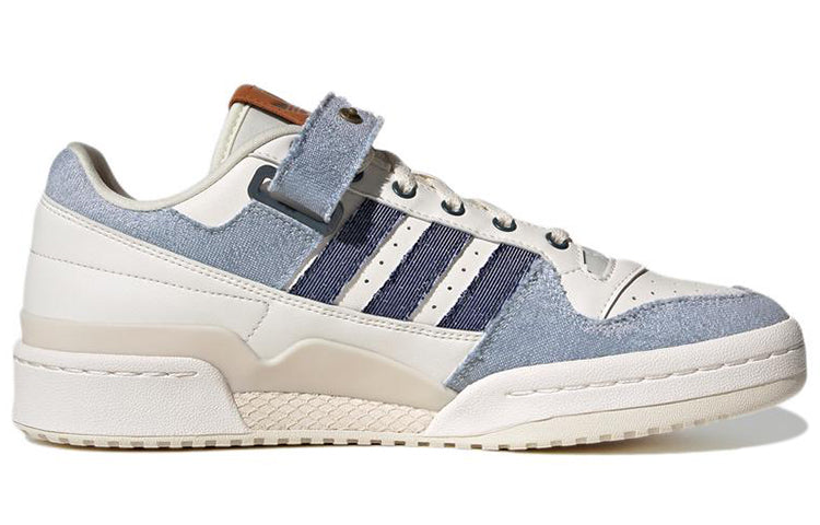 adidas originals Forum Low Cozy Wear-resistant Non-Slip Skateboarding Shoes Unisex Denim Blue HQ6334