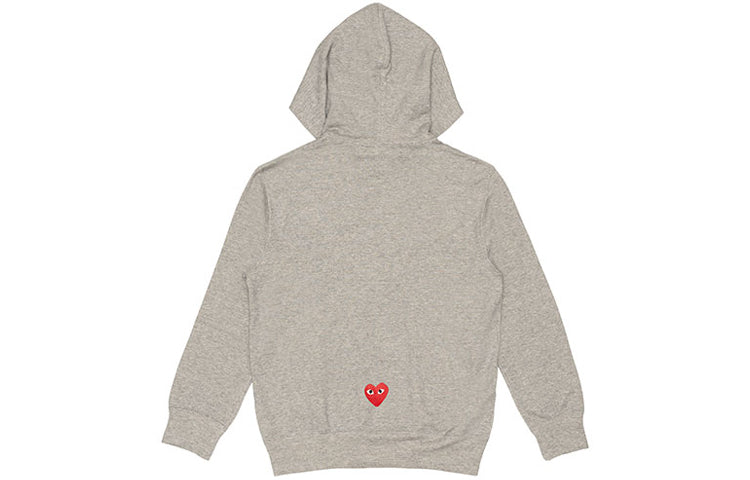 COMME des GARCONS PLAY x CDG Logo Drawstring Hoodie 'Grey' AE-T104-051-1