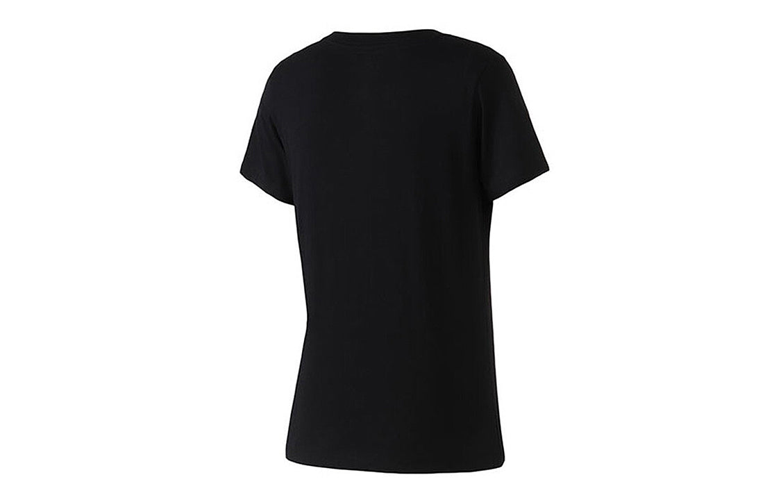 (WMNS) Converse Printing Sports Short Sleeve Black 10017088-A02