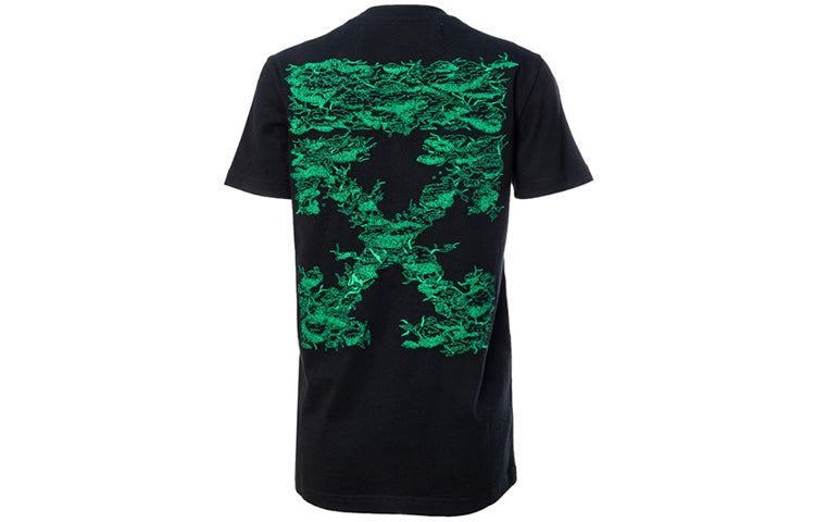 (WMNS) Off-White Cotton Short Sleeve Black OWAA049F19B070681040