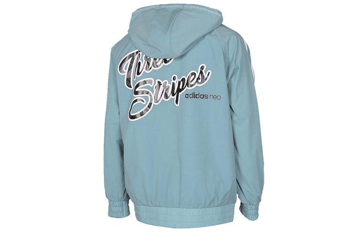 (WMNS) adidas neo Sports hooded Long Sleeves Jacket 'White Gray Black' FK9938