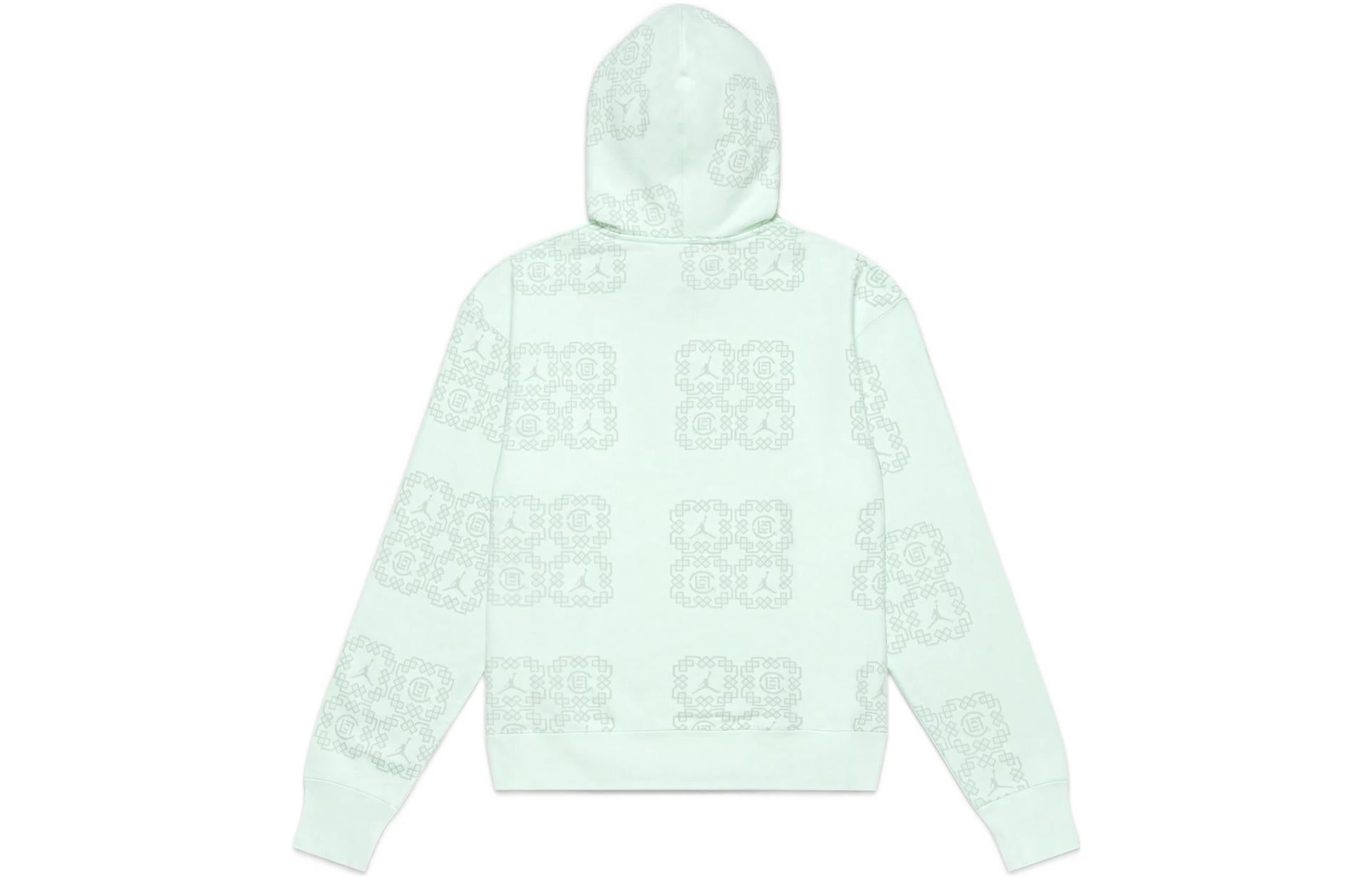 Men's Air Jordan x CLOT Crossover China Logo Full Print Pullover Asia Edition Autumn Green DO0008-394