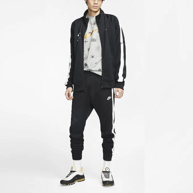 Nike Sportswear Casual Sports Knit Bundle Feet Long Pants Black AR2256-013