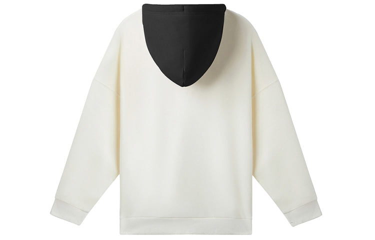 (WMNS) New Balance Contrasting Colors hooded Casual Hoodie White Black Colorblock NCA3S512-BK