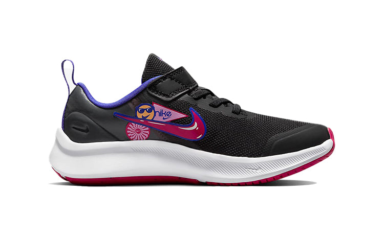 (PS) Nike Star Runner 3 SEVelcro 'Black Pink Rise' DJ4697-013