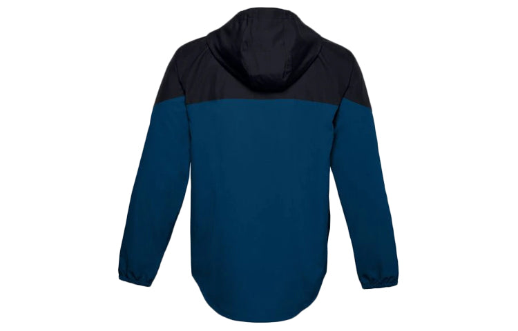 Men's Under Armour Futures Mixed Anorak Jacket Blue Black 1358231-001