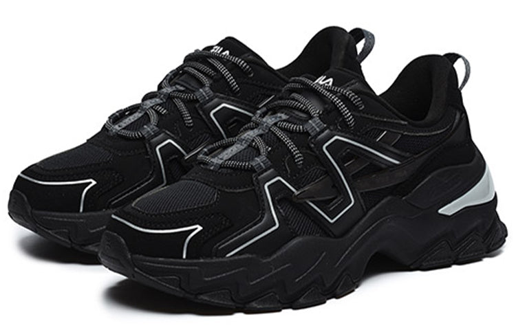 (WMNS) FILA Aurora Sneakers 'Black White' F12W231127FBK