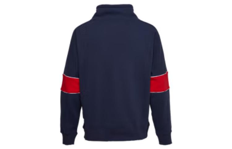 Converse All Star Funnel Neck Quarter Zip Crew Sweatshirt 'Navy' 10018299-A01
