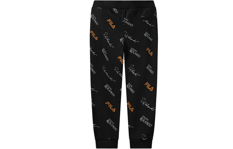 FILA Monogrammed Knitted Casual Trousers For Men Black F11M118601F-ZA
